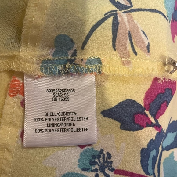 Simply Styled yellow floral tank top size large - Picture 6 of 6